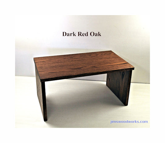 TV Riser CDR101 Made to Order 26" Length Dark Red Oak