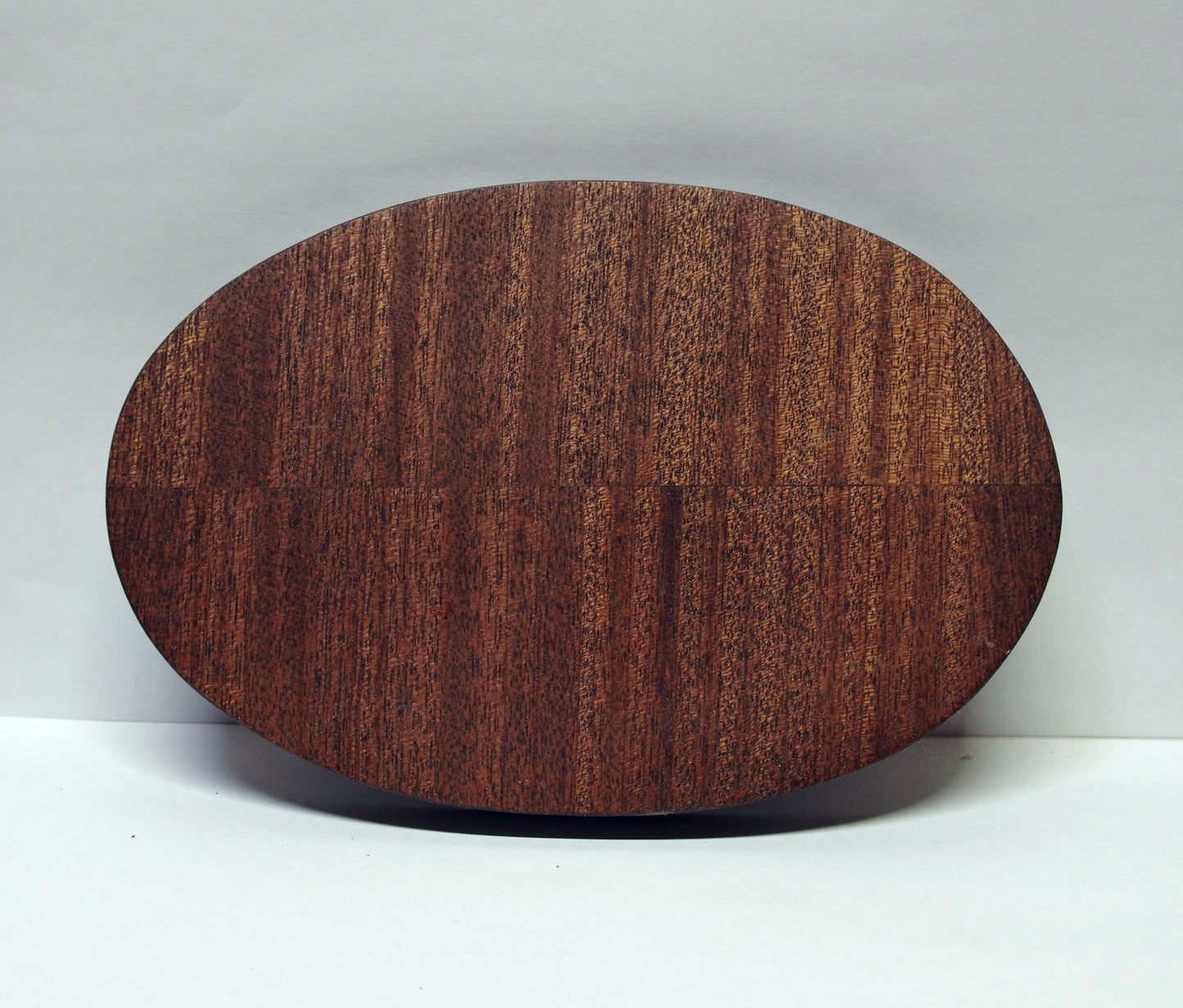 2135 - Bonsai Stand Oval Shohin Low Profile 7.625 L 5.125W -1"H Mahogany 2135