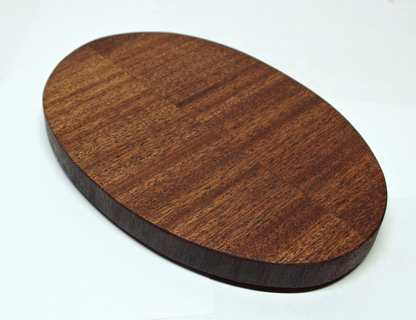 2135 - Bonsai Stand Oval Shohin Low Profile 7.625 L 5.125W -1"H Mahogany 2135