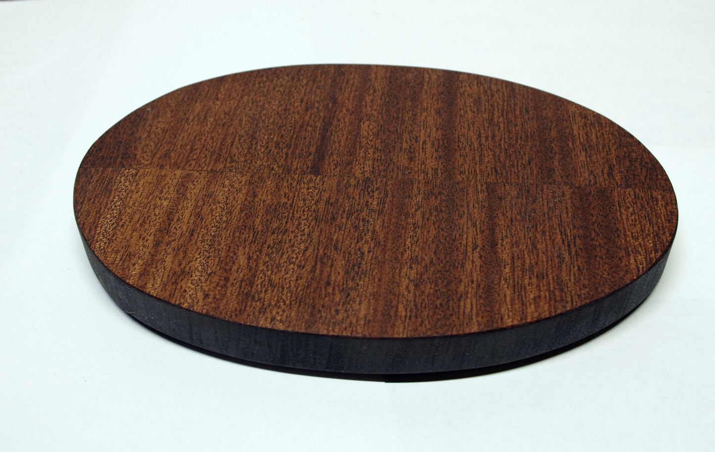 2135 - Bonsai Stand Oval Shohin Low Profile 7.625 L 5.125W -1"H Mahogany 2135