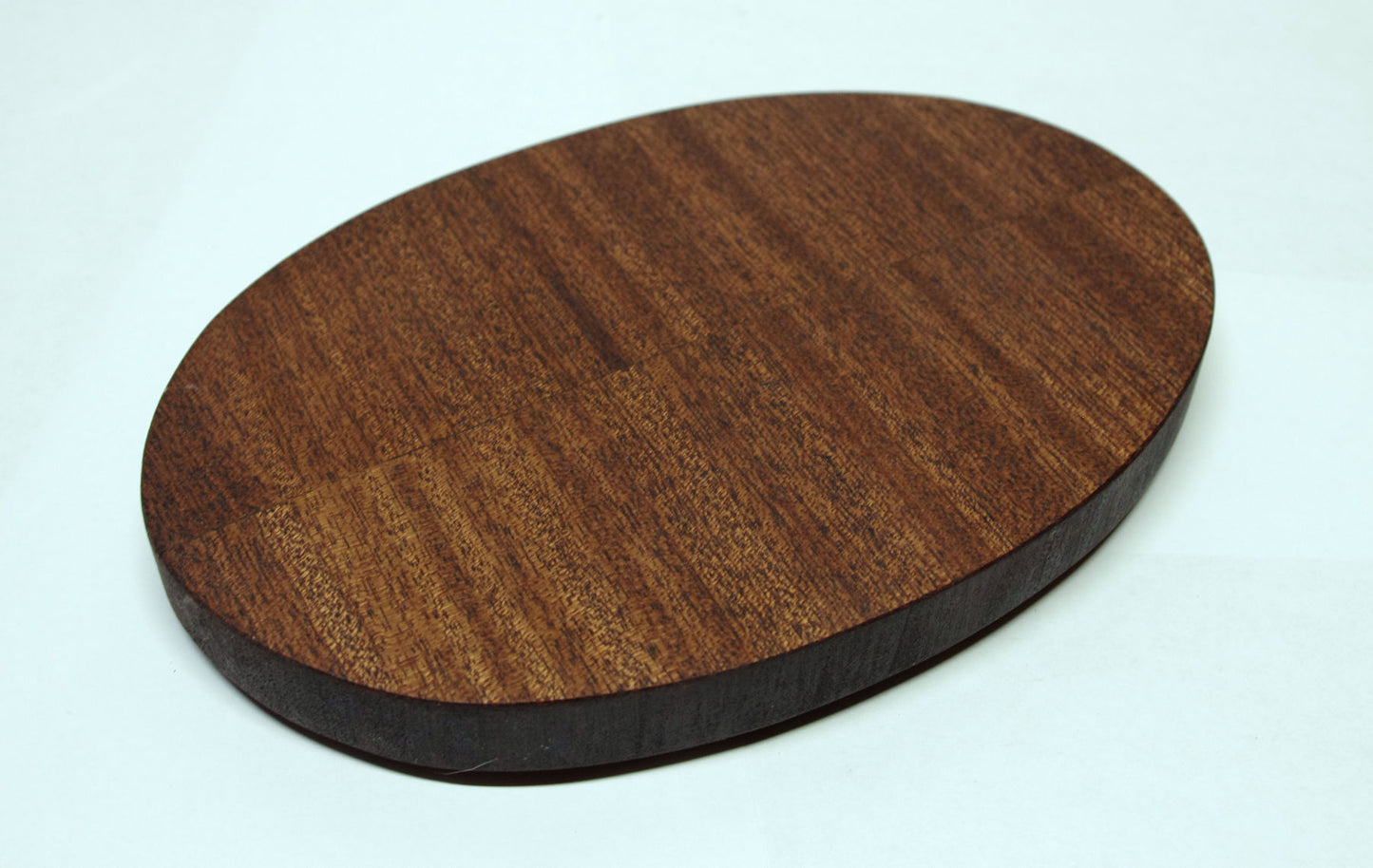 2135 - Bonsai Stand Oval Shohin Low Profile 7.625 L 5.125W -1"H Mahogany 2135