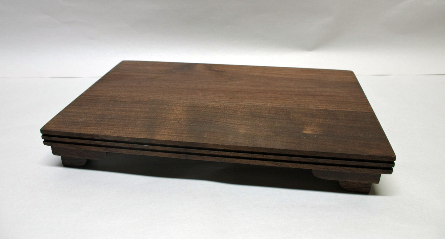 2185 - SOLD 07-31-2025 Bonsai Stand Low Profile 12L - 7.75W - 2H Dark Walnut Hardwood