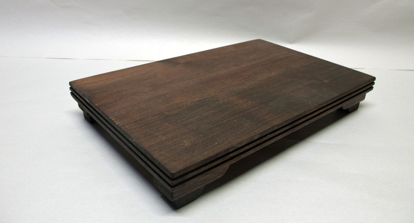 2185 - SOLD 07-31-2025 Bonsai Stand Low Profile 12L - 7.75W - 2H Dark Walnut Hardwood