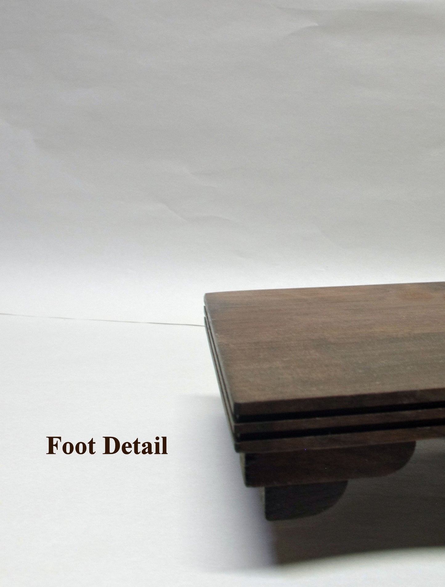 2185 - SOLD 07-31-2025 Bonsai Stand Low Profile 12L - 7.75W - 2H Dark Walnut Hardwood
