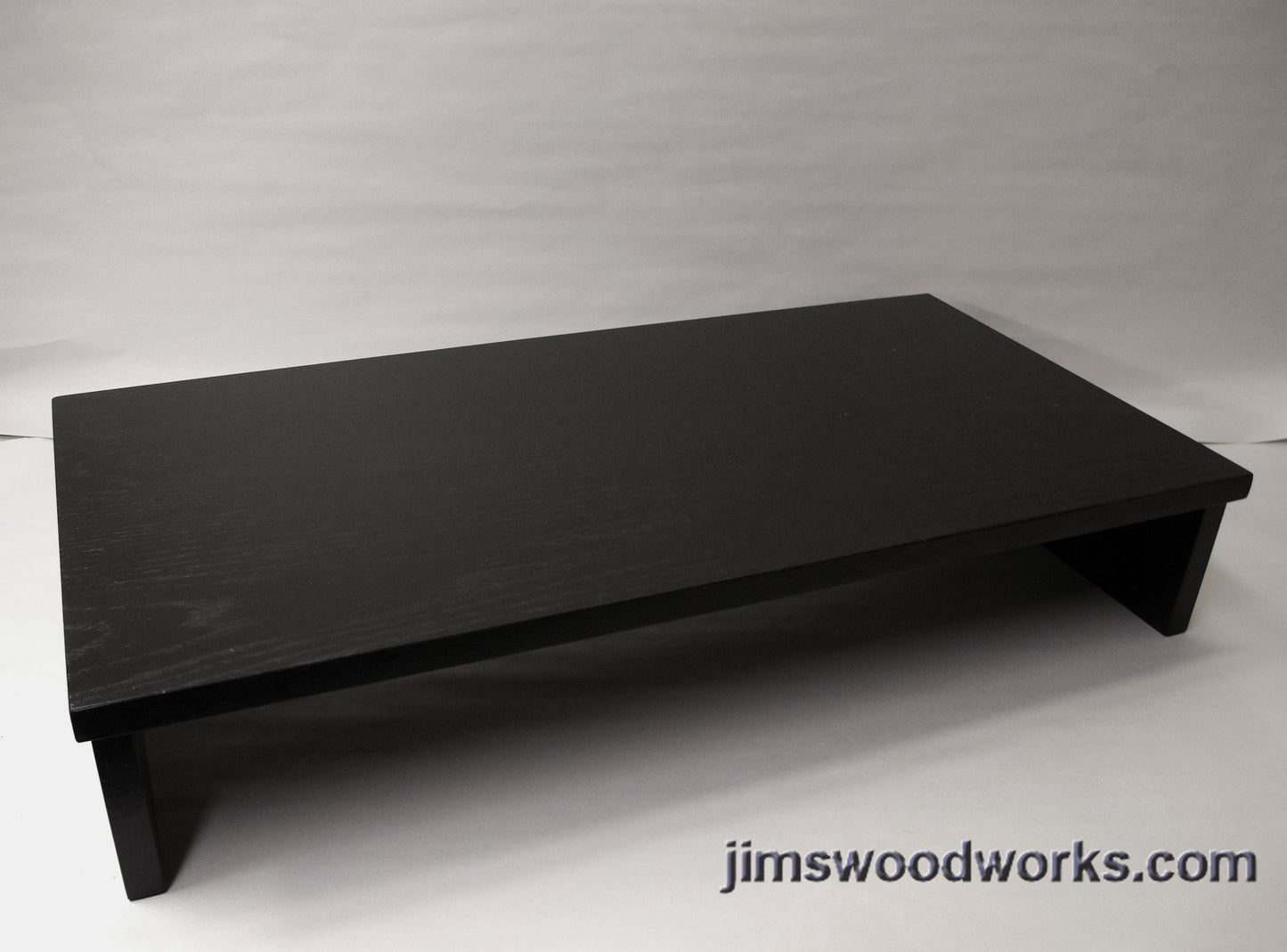 IN STOCK - TV Soundbar Riser - 40" Length, 14" Width, 6" Height - Black Hardwood