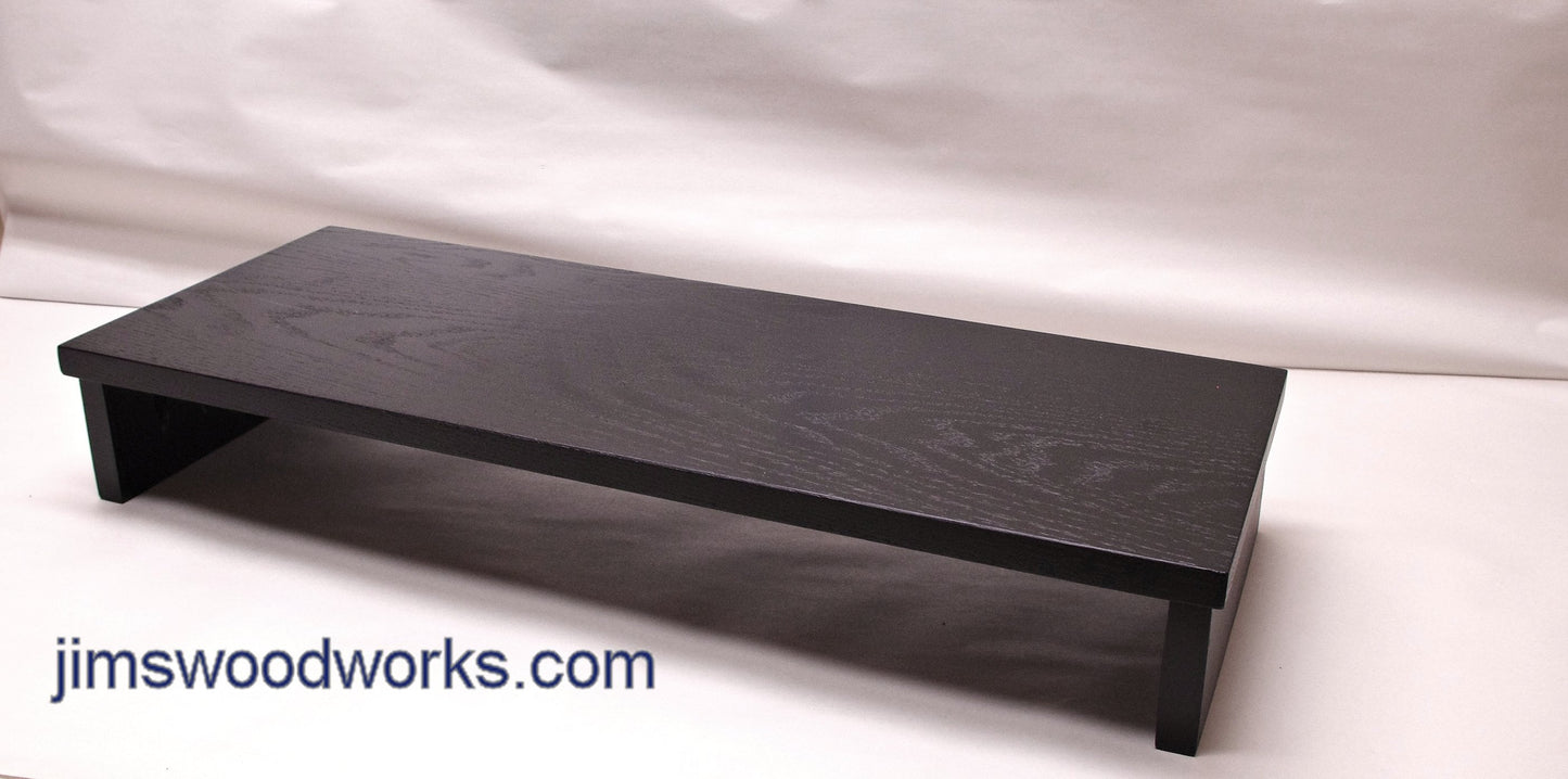 IN STOCK - TV Soundbar Riser - 40" Length, 14" Width, 4" Height - Black Hardwood