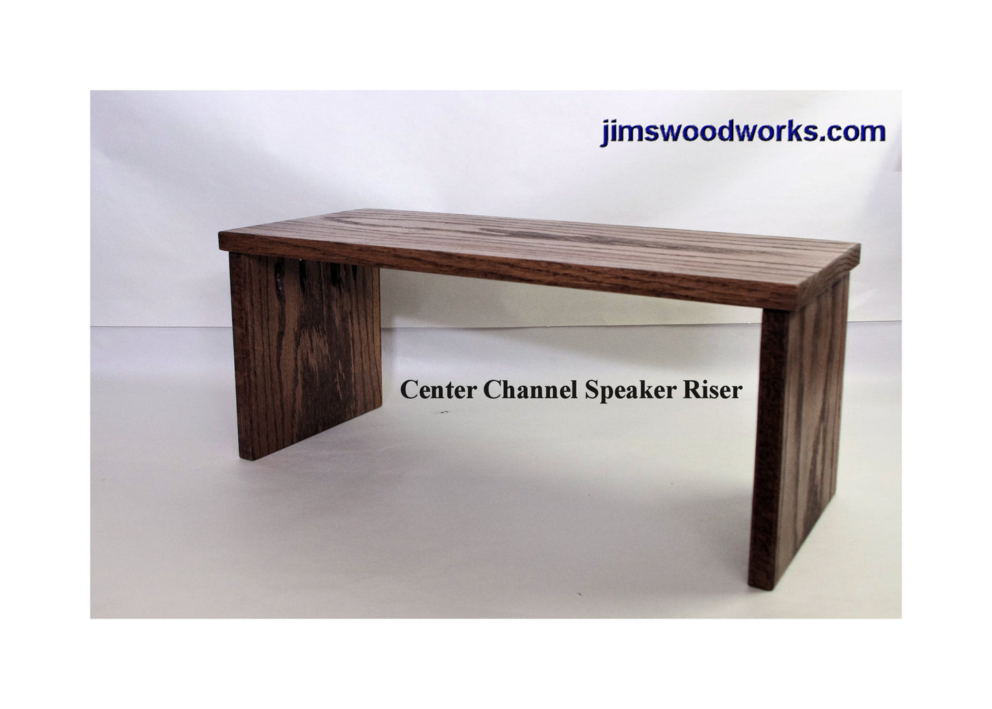 IN STOCK - Channel Speaker TV Riser 21L-9W-9H Dark Red Oak