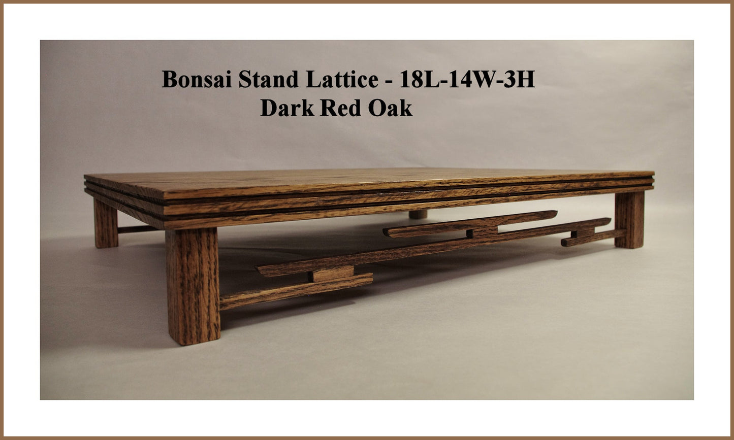 C2986 Lattice Bonsai Stand Collectible Display - 15" Length