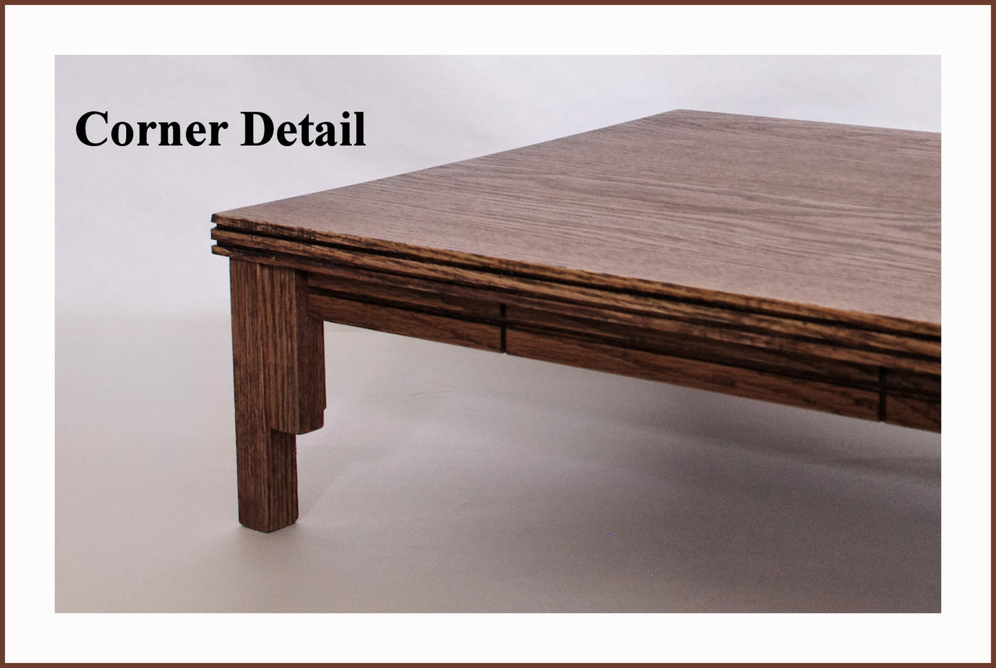 SOLD 11-16-2023 - CFormal Bonsai Stand Dark Red Oak 20L-15W-6H