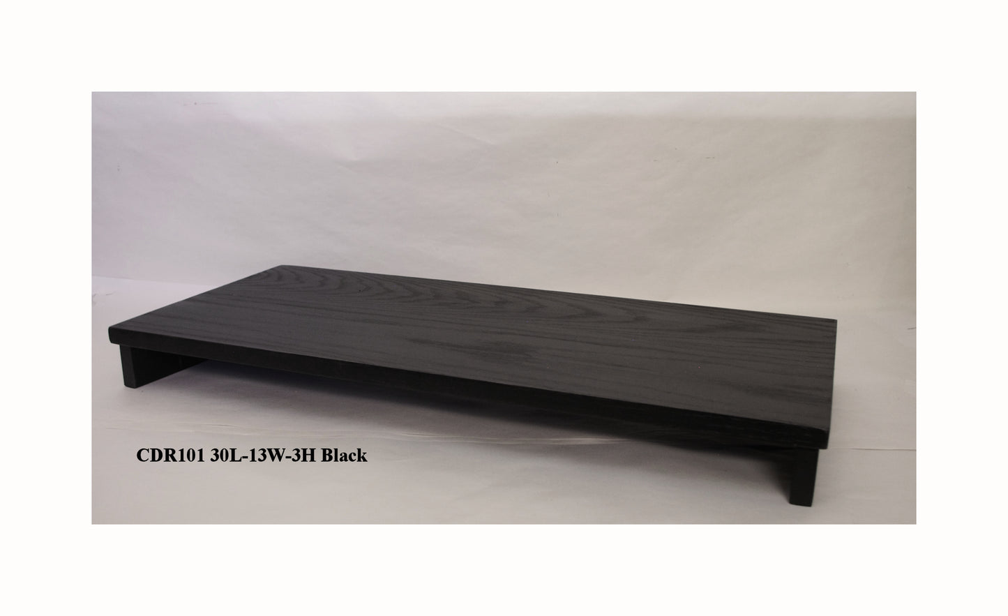 SOLD TV Riser - 30" Length, 13" Width, 3" Height - Black Hardwood