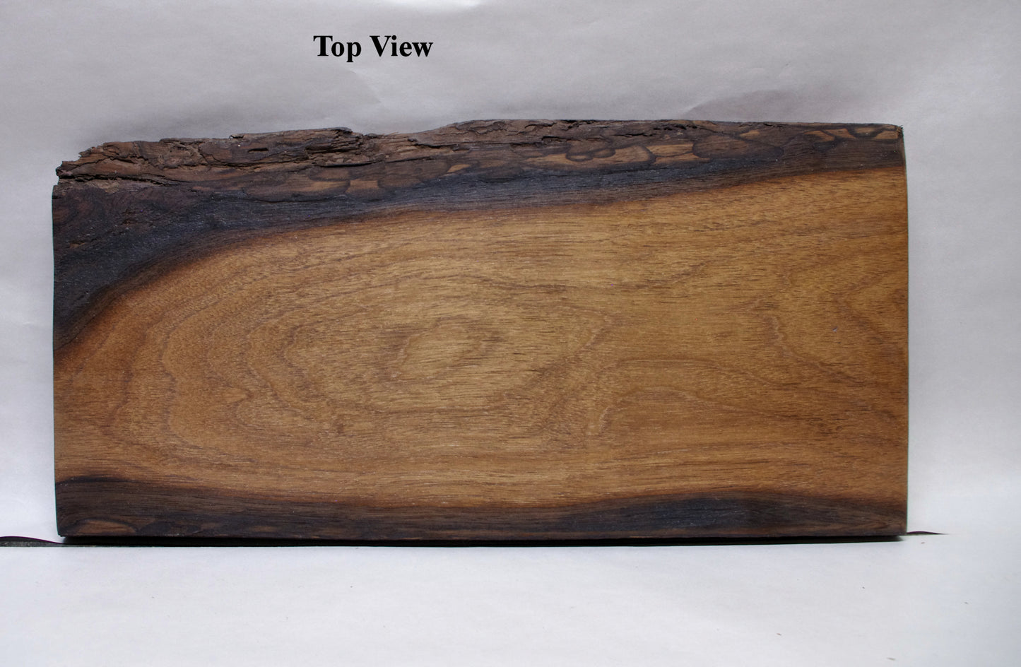 IN STOCK - Low Profile Bonsai Stand  19"L - 8 3/4-9 1/4"W - 1 5/8"H  Dark Walnut Hardwood w/ Live Edge