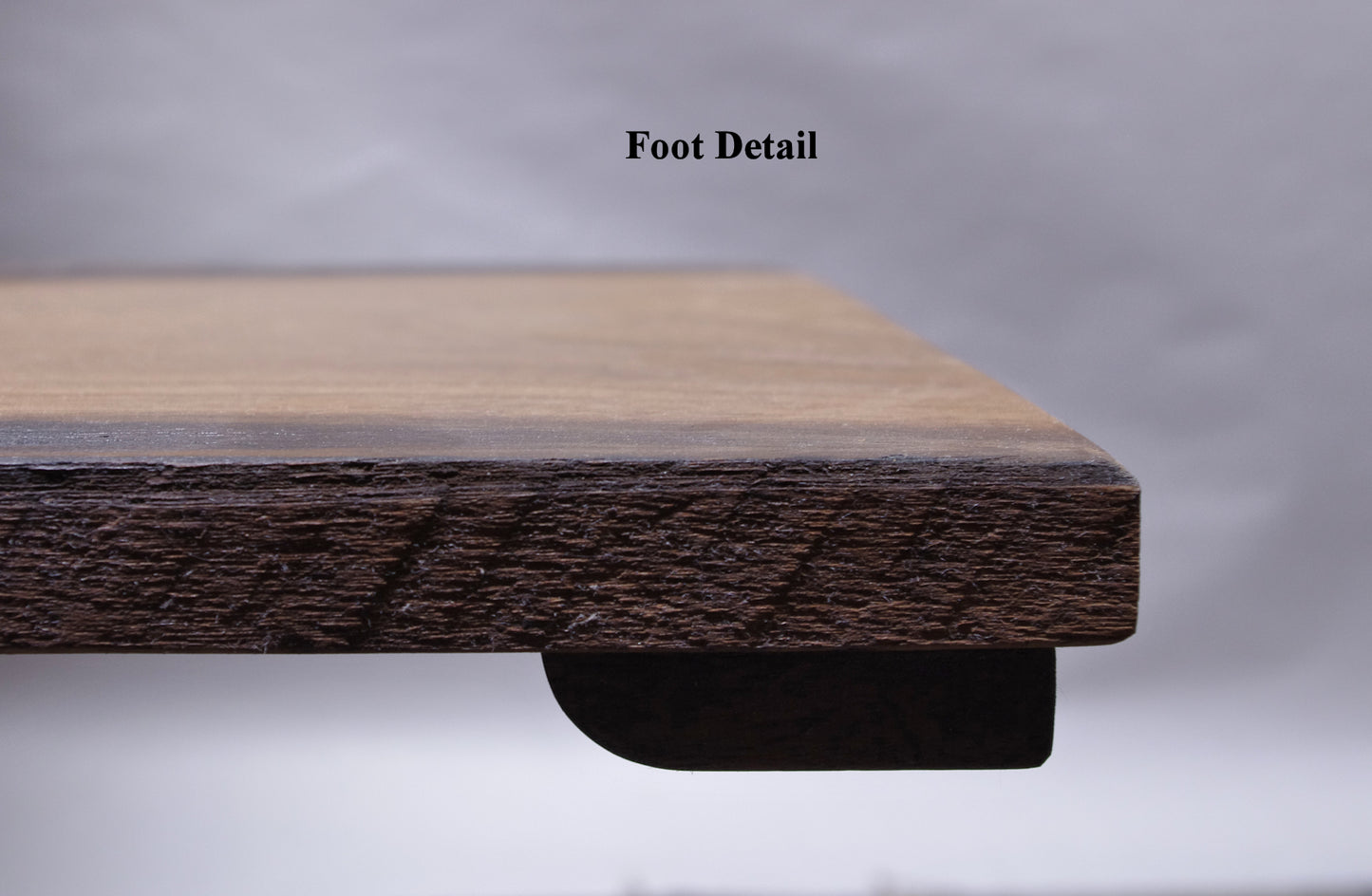 IN STOCK - Low Profile Bonsai Stand  19"L - 8 3/4-9 1/4"W - 1 5/8"H  Dark Walnut Hardwood w/ Live Edge