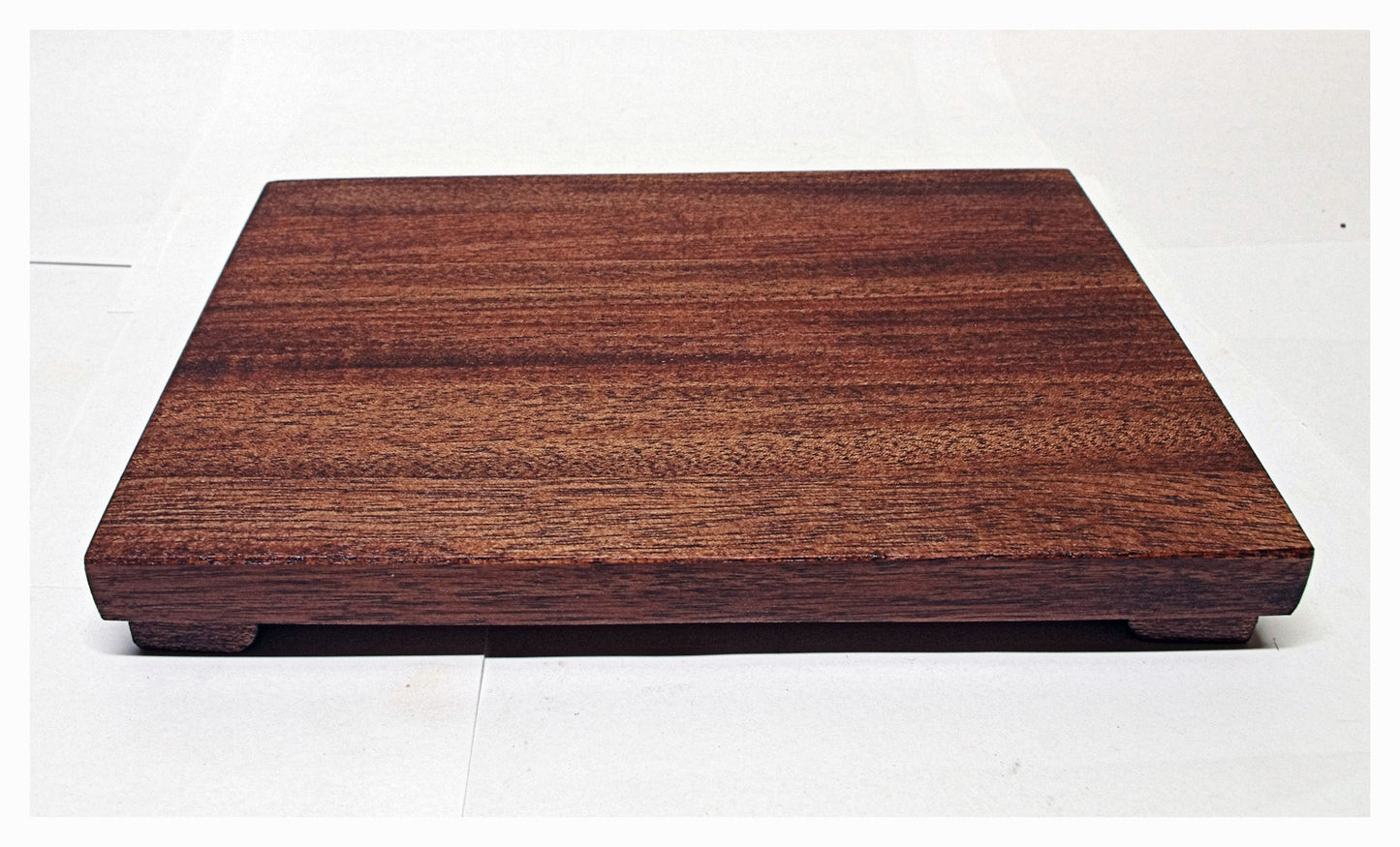 2164 - Bonsai Stand Table Low Profile Shohin Mame 10.75"L - 8"W -1"H African Mahogany