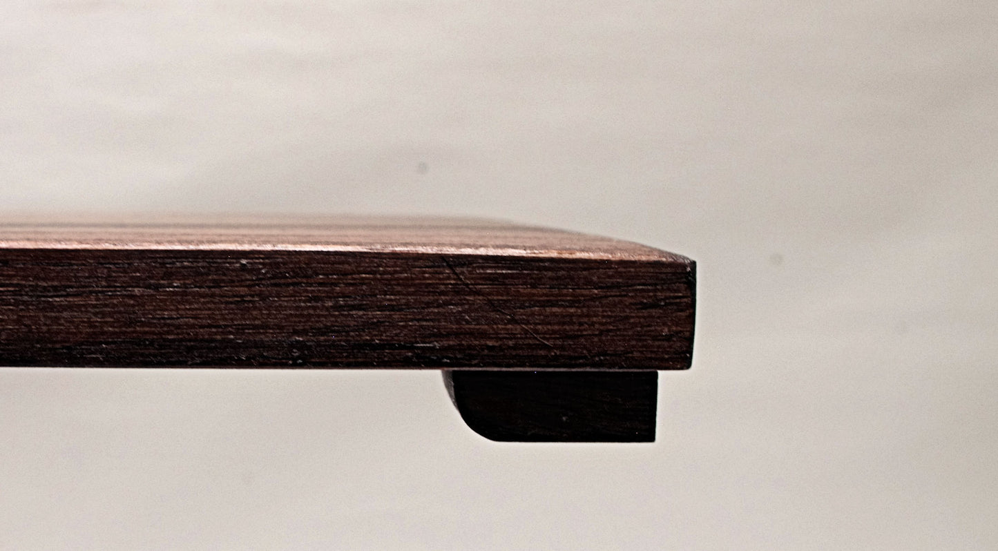2164 - Bonsai Stand Table Low Profile Shohin Mame 10.75"L - 8"W -1"H African Mahogany