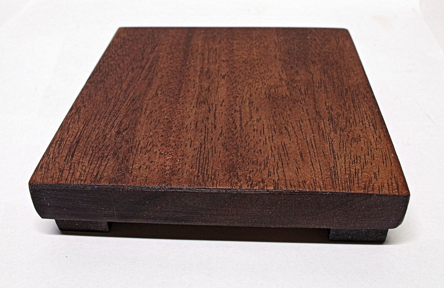2150 - Bonsai Stand Table Low Profile Shohin Mame 4.625"L - 4.625"W -1H African Mahogany