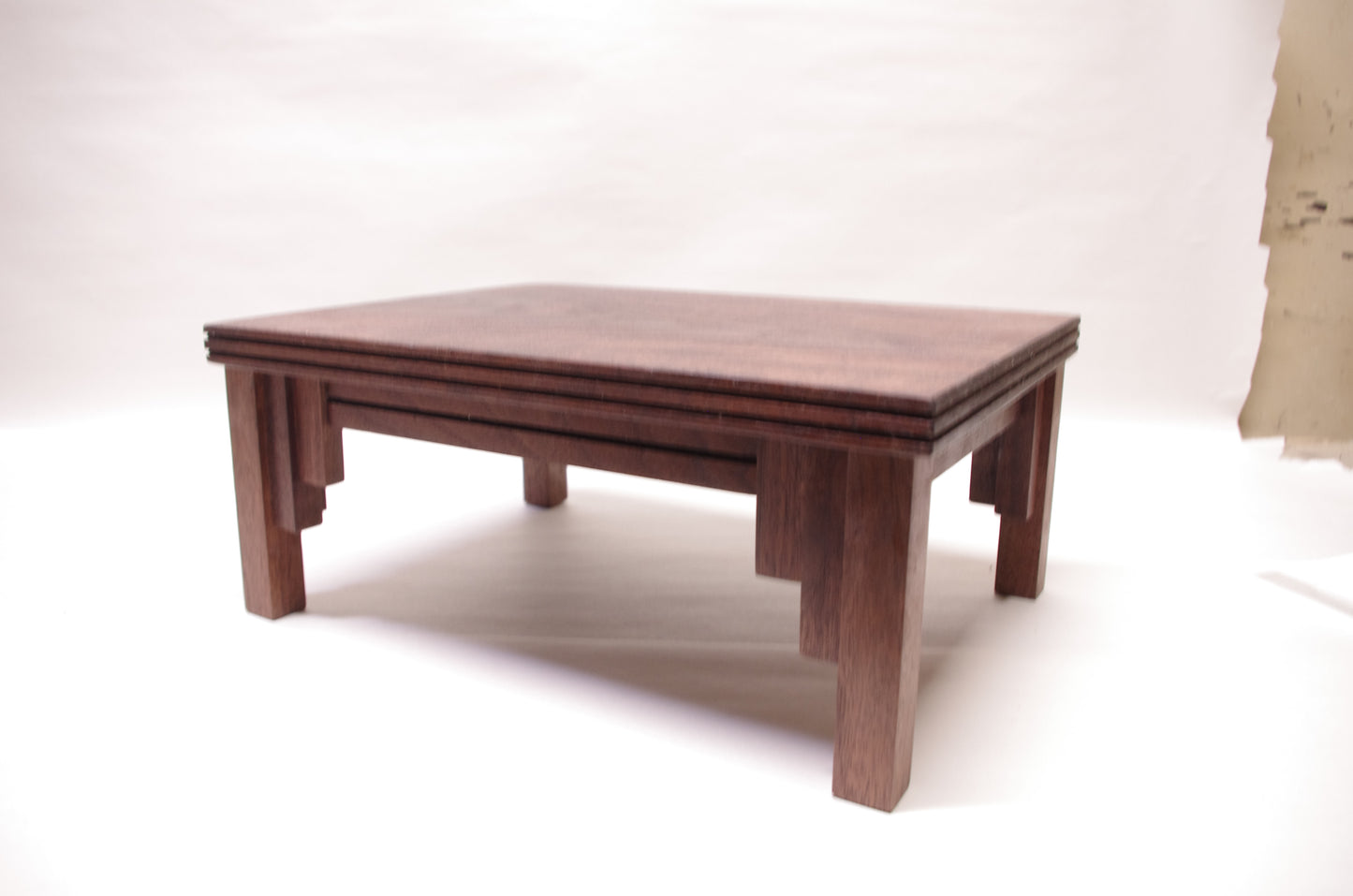 2171 - Bonsai Stand Formal Mission 14"L - 10.25"W - 6"H Red Walnut Hardwood