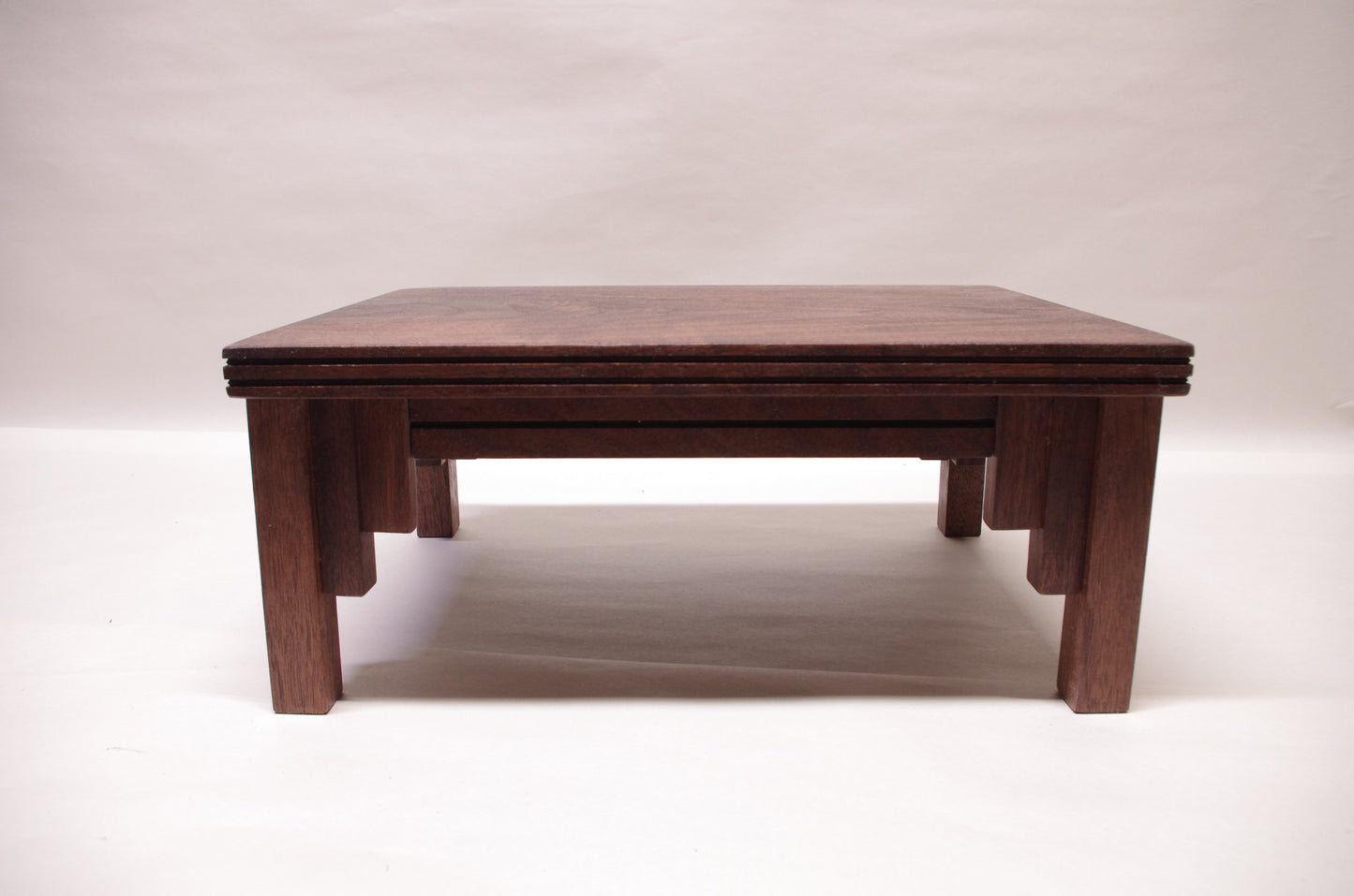 2171 - Bonsai Stand Formal Mission 14"L - 10.25"W - 6"H Red Walnut Hardwood