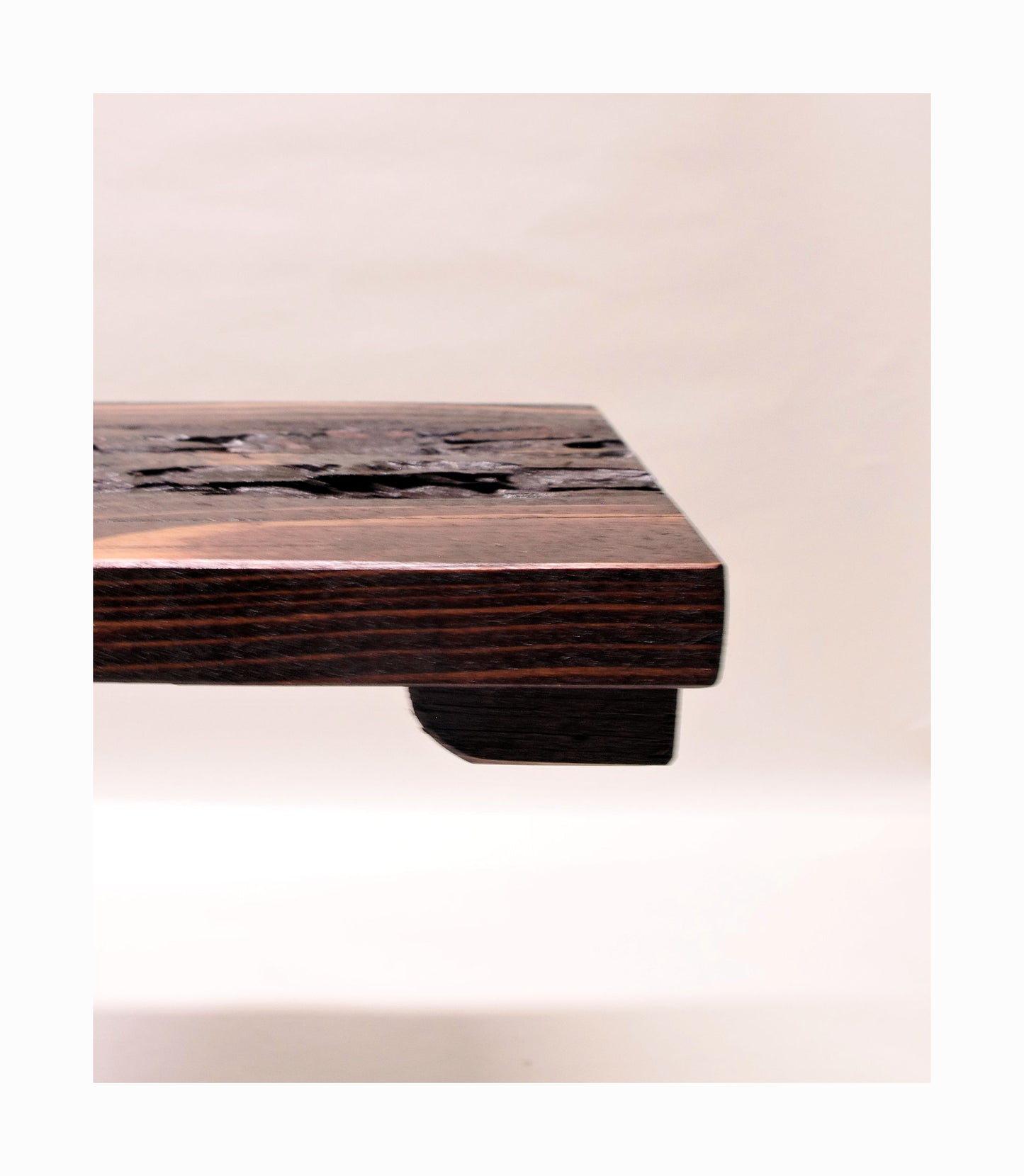 2170 - Bonsai Stand - Rustic - Low Profile 9.25"L - 6.25"W - 1.625"H w/ Live Edge
