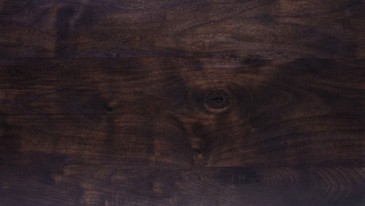 SOLD - 2143 Bonsai Stand Formal Mission 21.25"L - 12.5"W - 4"H Dark Walnut Hardwood