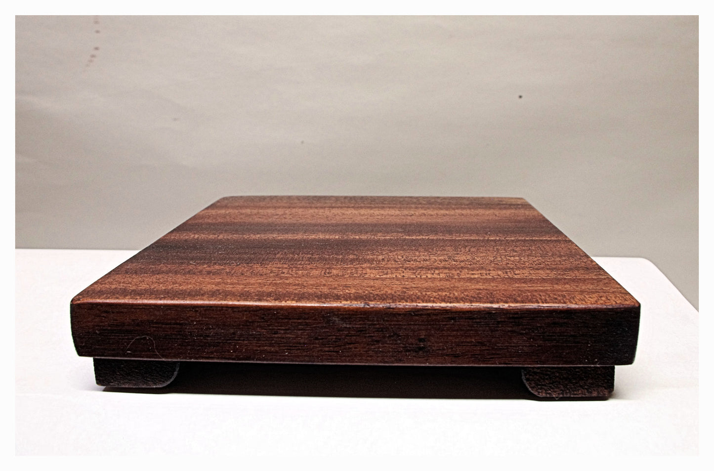 2161 - Bonsai Stand Table Low Profile Shohin Mame 5.75"L-5.75"W-1.062"H African Mahogany