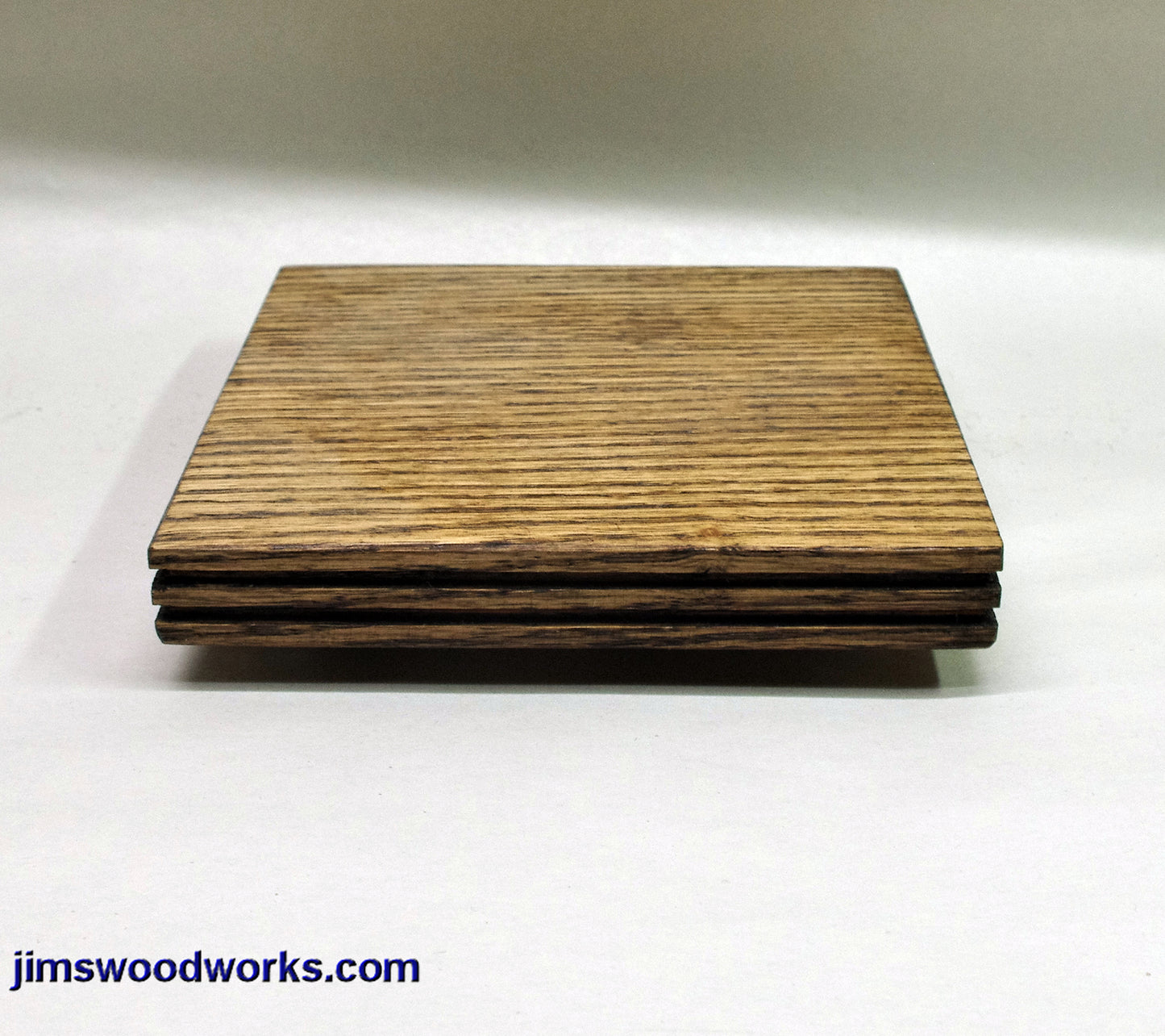 IN STOCK Shohin Mane Bonsai Stand Low Profile 4.75"L-4.75"W-1"H Mission Oak walnut stain