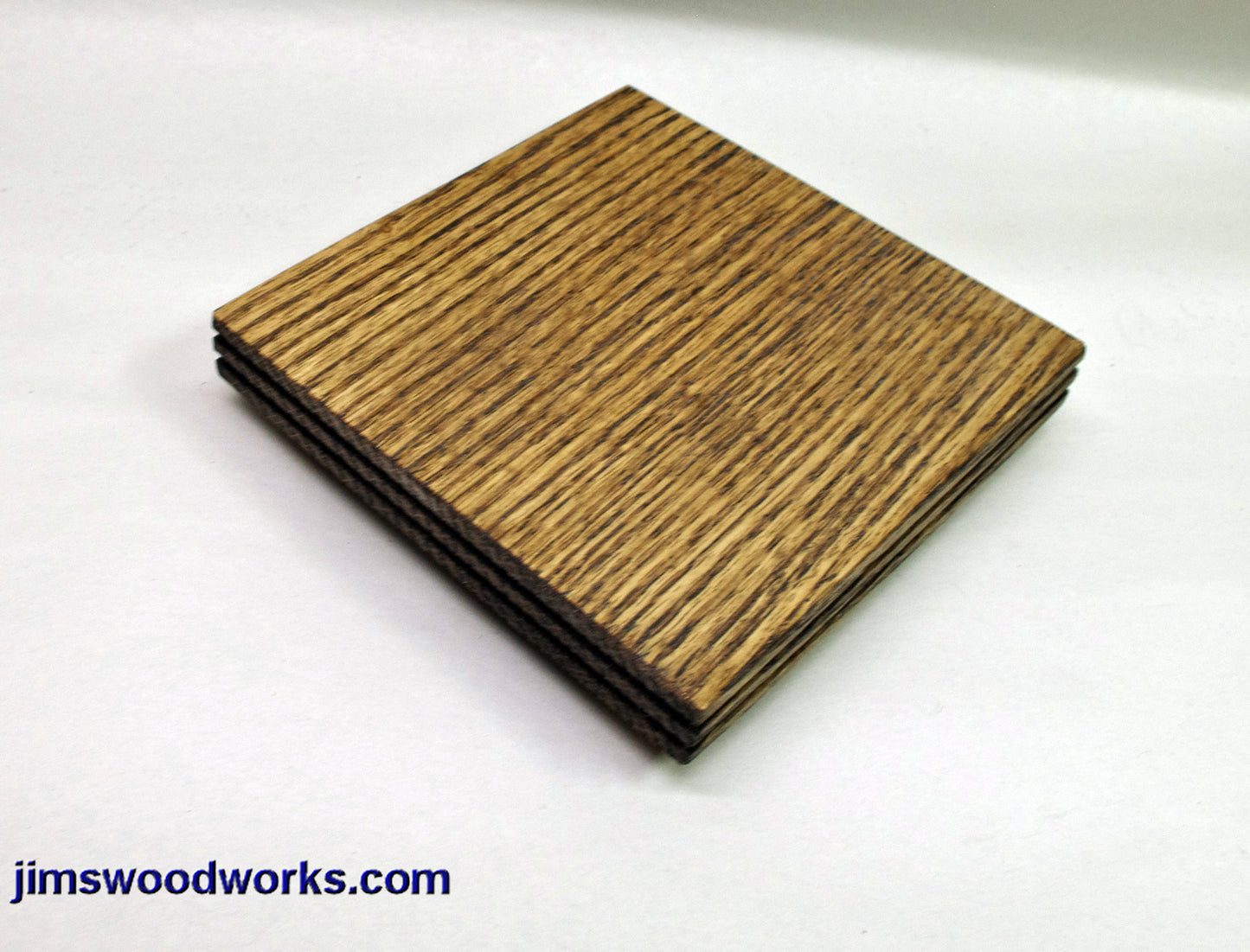 SOLD Shohin Mane Bonsai Stand Low Profile 4.75"L-4.75"W-1"H Mission Oak walnut stain