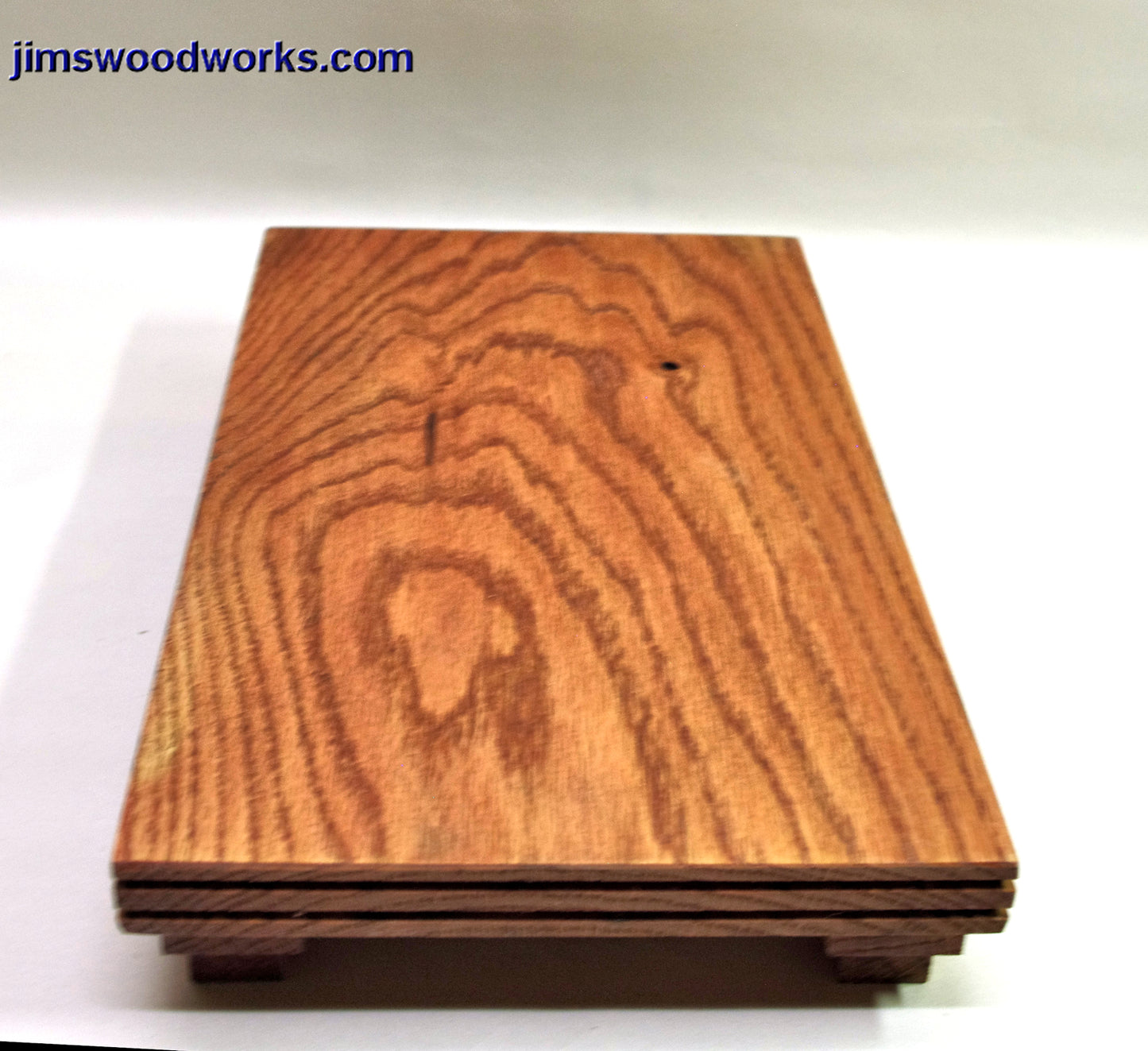 SOLD 08-07-2023 Bonsai Stand Table cherry stained oak Low Profile 12L-7W-1.75H Fluted