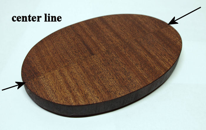 2135 - Bonsai Stand Oval Shohin Low Profile 7.625 L 5.125W -1"H Mahogany 2135