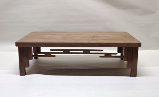 2191 - Bonsai Stand -  Lattice Formal 20 1/2 inches long, 11 3/4 inches wide, 6 inches tall Natural Walnut Hardwood