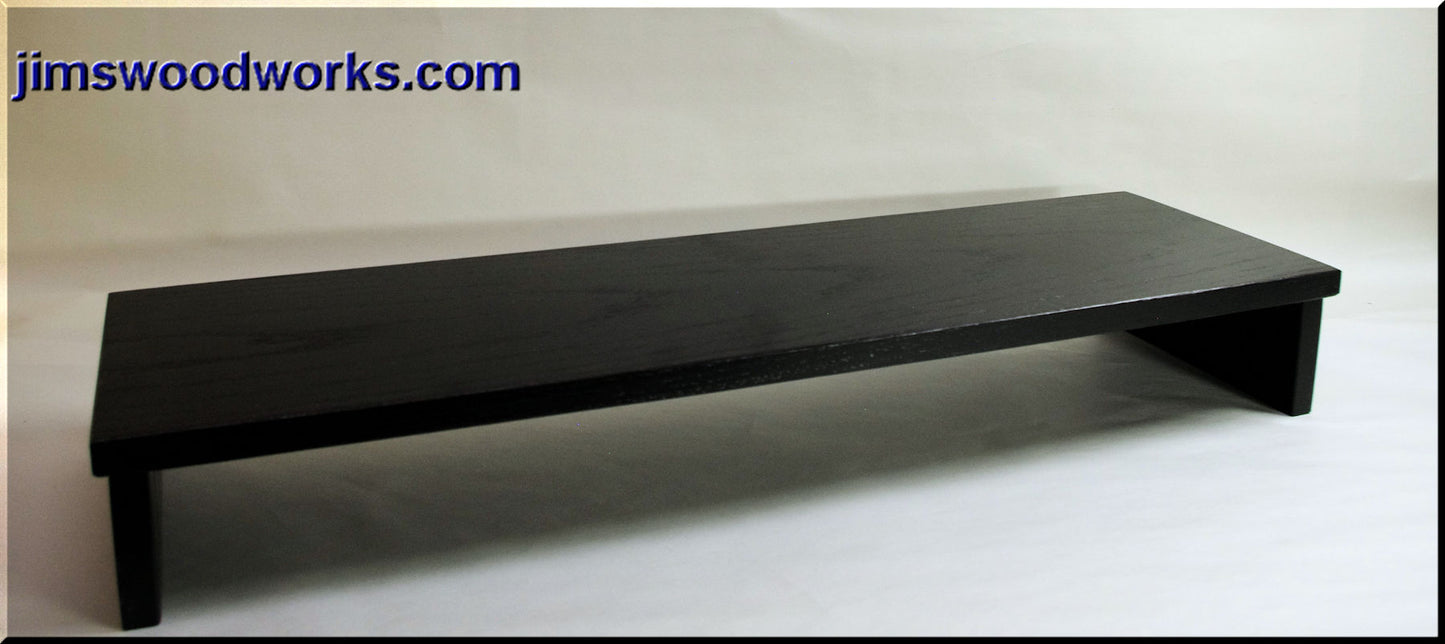 2086 - Soundbar Riser - 30" Length, 9" Width, 4" height Black Hardwood