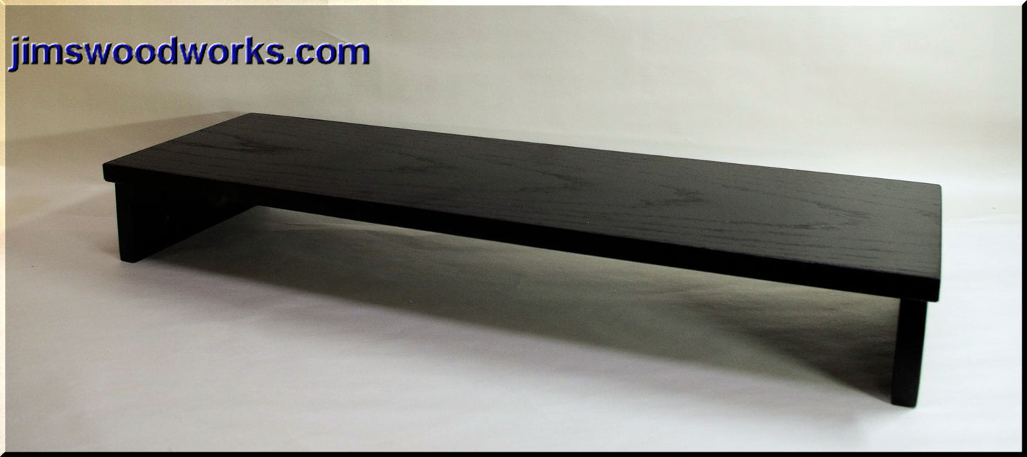 2086 - Soundbar Riser - 30" Length, 9" Width, 4" height Black Hardwood