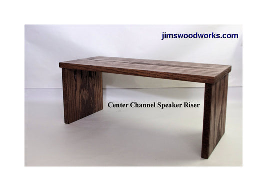 IN STOCK - Channel Speaker TV Riser 21L-9W-9H Dark Red Oak