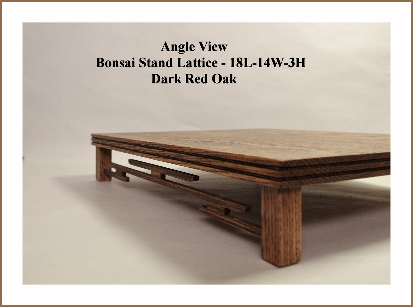 C2986 Lattice Bonsai Stand Collectible Display - 15" Length
