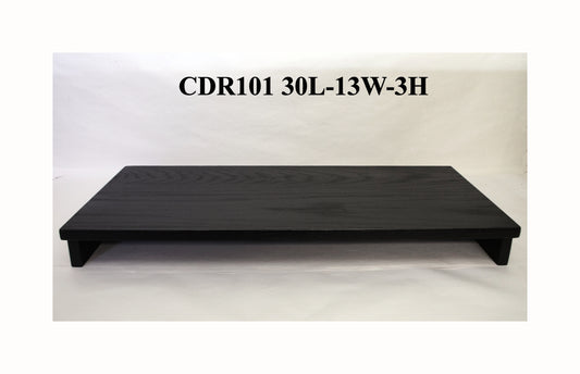 SOLD TV Riser - 30" Length, 13" Width, 3" Height - Black Hardwood