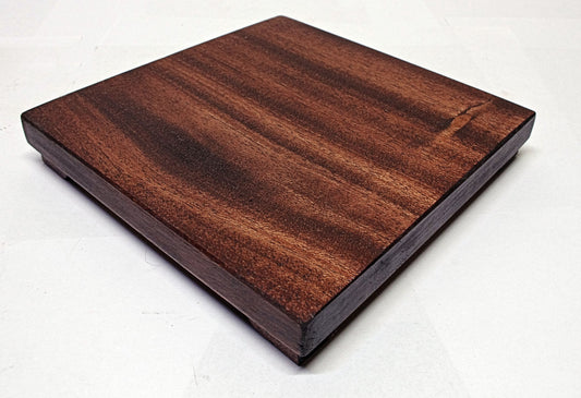 2162 - Bonsai Stand Table Low Profile Shohin Mame 6.625"L - 6.625"W -1"H African Mahogany