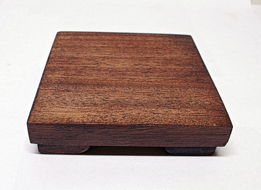 2149 - Bonsai Stand Table Low Profile Shohin Mame 4"L-4"W-1"H African Mahogany