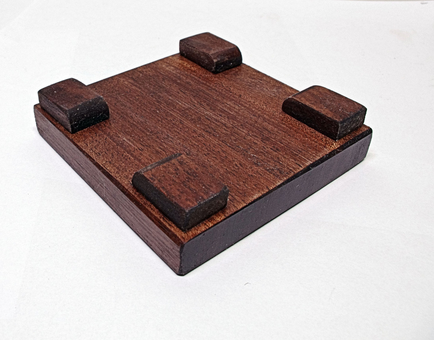 2149 - Bonsai Stand Table Low Profile Shohin Mame 4"L-4"W-1"H African Mahogany