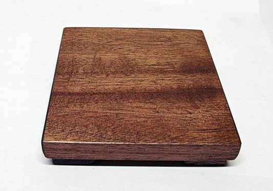 2150 - Bonsai Stand Table Low Profile Shohin Mame 4.625"L - 4.625"W -1H African Mahogany