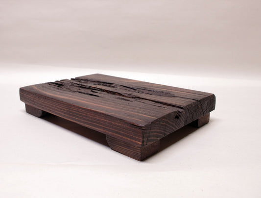 2170 - Bonsai Stand - Rustic - Low Profile 9.25"L - 6.25"W - 1.625"H w/ Live Edge