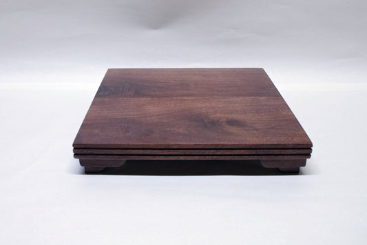 SOLD - Bonsai Stand Low Profile 10.625L - 10.625W - 1.75H  Dark Red Walnut Hardwood