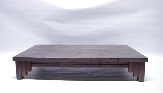 2143 - Bonsai Stand Formal Mission 21.25"L - 12.5"W - 4"H Dark Walnut Hardwood