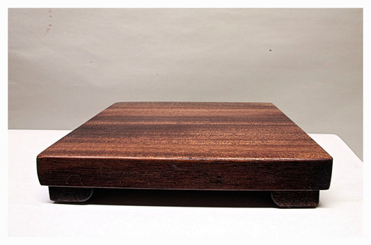 2161 - Bonsai Stand Table Low Profile Shohin Mame 5.75"L-5.75"W-1.062"H African Mahogany