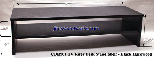 CDR501 Desk Riser with Shelf - 27" Length, 13" Width, 13.5" Height - Dark Red Oak