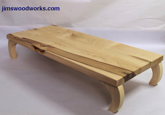 SOLD 08-03-2023 Bonsai Stand or TV Riser Curved Leg Natural Maple 22L-10W-4H