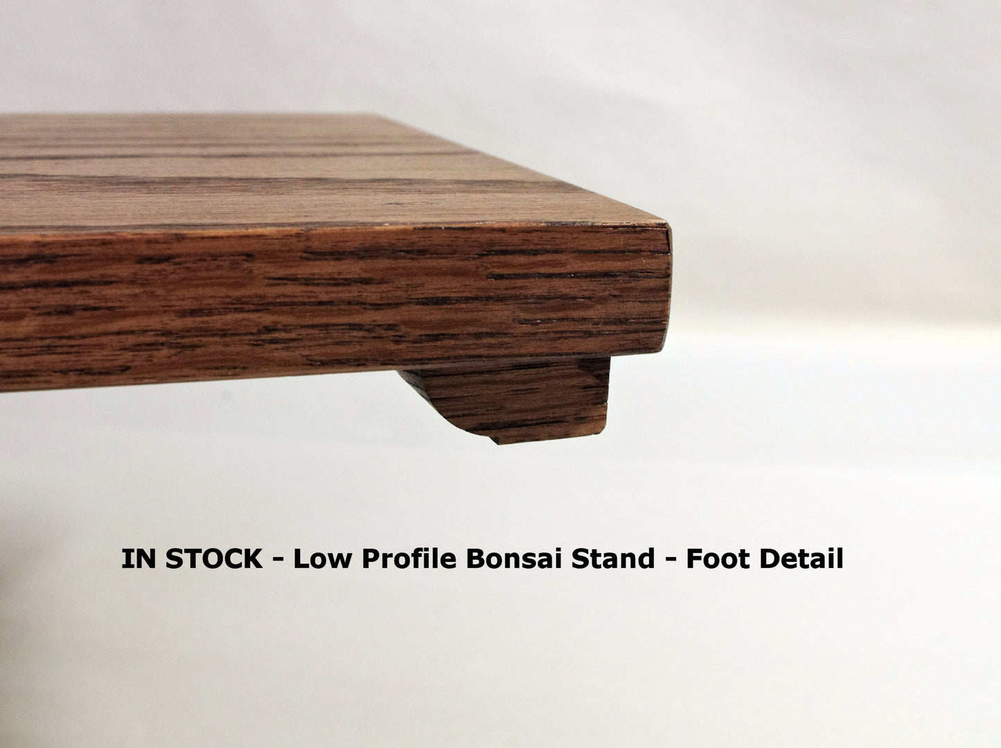 IN STOCK - Low Profile Bonsai Stand  13.5L - 7.25W - 1.25H  Dark Red Oak