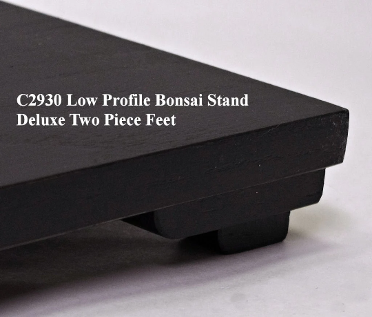 Special Order - Two Bonsai Stand Table Low Profile 14.5L-10.5W-1.625H Black Hardwood