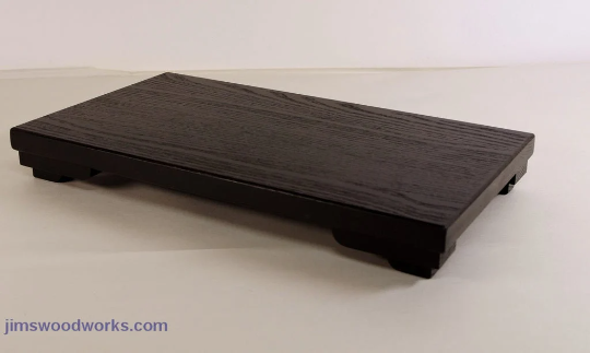Special Order - Two Bonsai Stand Table Low Profile 14.5L-10.5W-1.625H Black Hardwood